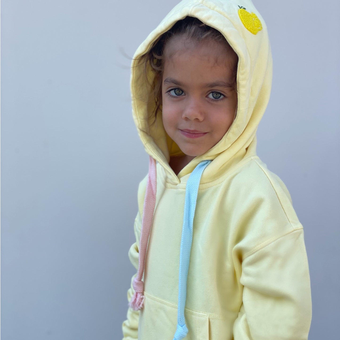 Kids Hoodie Pastel Yellow