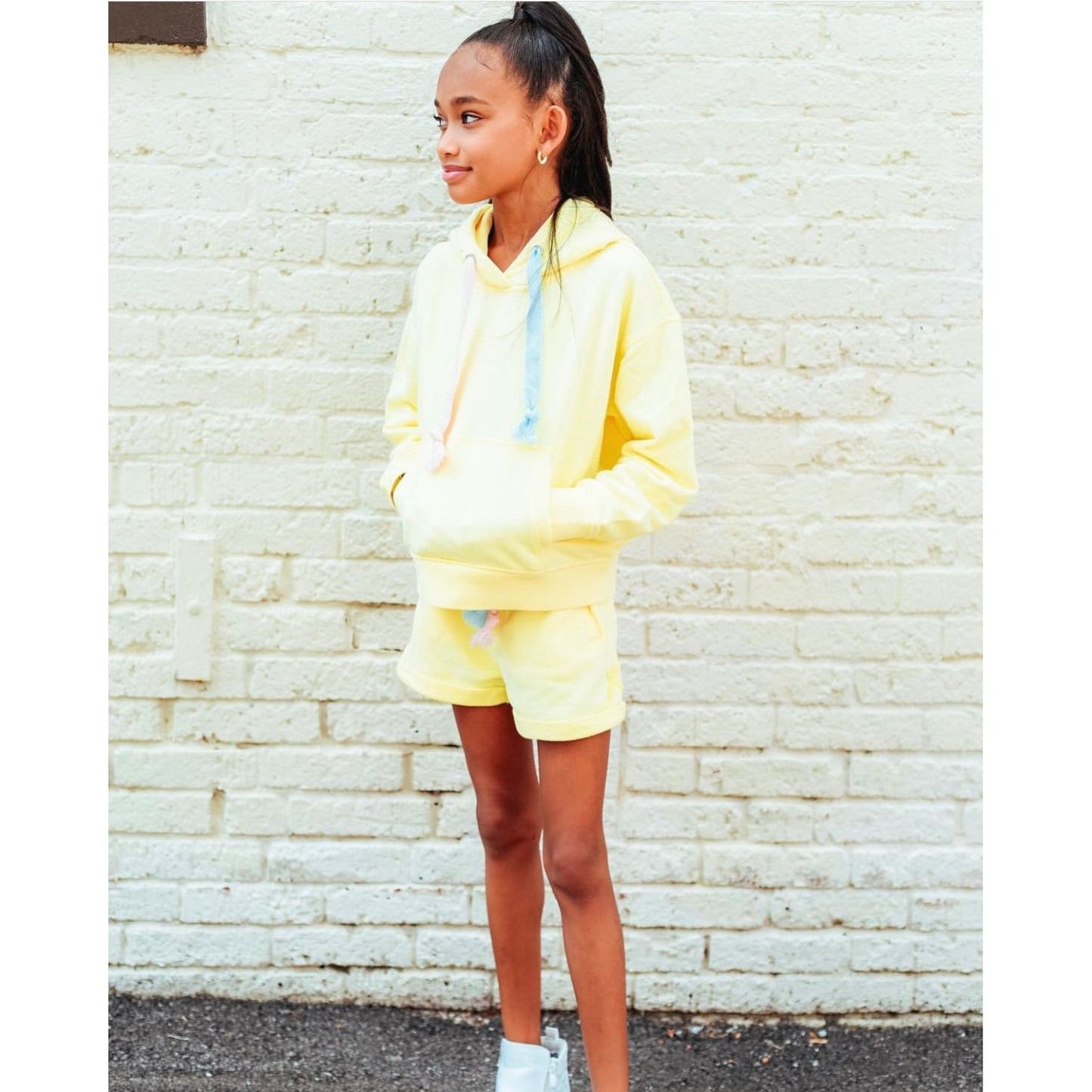 Kids Shorts Pastel Yellow