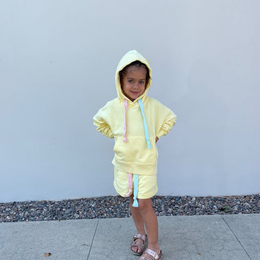 Kids Shorts Pastel Yellow